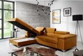 Coltar extensibil stanga 4 locuri ELTAP, Ric-65, Ricardo, 281x205x88 cm, lemn/poliester, mustar