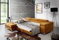 Coltar extensibil stanga 4 locuri ELTAP, Ric-65, Ricardo, 281x205x88 cm, lemn/poliester, mustar