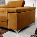 Coltar extensibil stanga 4 locuri ELTAP, Ric-65, Ricardo, 281x205x88 cm, lemn/poliester, mustar