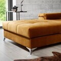 Coltar extensibil stanga 4 locuri ELTAP, Ric-65, Ricardo, 281x205x88 cm, lemn/poliester, mustar