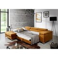 Coltar extensibil stanga 4 locuri ELTAP, Ric-65, Ricardo, 281x205x88 cm, lemn/poliester, mustar
