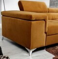Coltar extensibil dreapta 4 locuri ELTAP, Ric-66, Ricardo, 281x205x88 cm, lemn/poliester, mustar