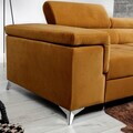 Coltar extensibil dreapta 4 locuri ELTAP, Ric-66, Ricardo, 281x205x88 cm, lemn/poliester, mustar