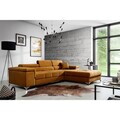 Coltar extensibil dreapta 4 locuri ELTAP, Ric-66, Ricardo, 281x205x88 cm, lemn/poliester, mustar