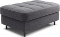 Taburet cu spatiu pentru depozitare ELTAP, GOM-05AS, Gomsi, 104x72x45 cm, lemn/poliester, gri inchis