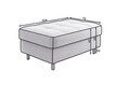 Taburet cu spatiu pentru depozitare ELTAP, GOM-05AS, Gomsi, 104x72x45 cm, lemn/poliester, gri inchis