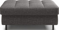 Taburet cu spatiu pentru depozitare ELTAP, GOM-06MAN, Gomsi, 104x72x45 cm, lemn/poliester, gri inchis