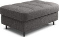 Taburet cu spatiu pentru depozitare ELTAP, GOM-06MAN, Gomsi, 104x72x45 cm, lemn/poliester, gri inchis