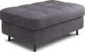 Taburet cu spatiu pentru depozitare ELTAP, GOM-05TOU, Gomsi, 104x72x45 cm, lemn/poliester, gri inchis