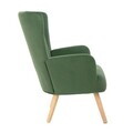 Fotoliu Mills, Homla, 75x79x102 cm, metal/catifea din poliester, verde