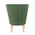 Fotoliu Mills, Homla, 75x79x102 cm, metal/catifea din poliester, verde
