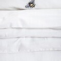 Lenjerie de pat King Size, Zella, Homla, 200x220 cm, 3 piese, bumbac, alb