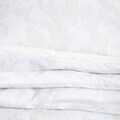 Lenjerie de pat dubla Jakad, Homla, 160x200 cm, 3 piese, bumbac, tesatura Jacquard, alb/bej