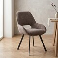 Scaun Alagi, Homla, 57x63x82 cm, metal/poliester, maro