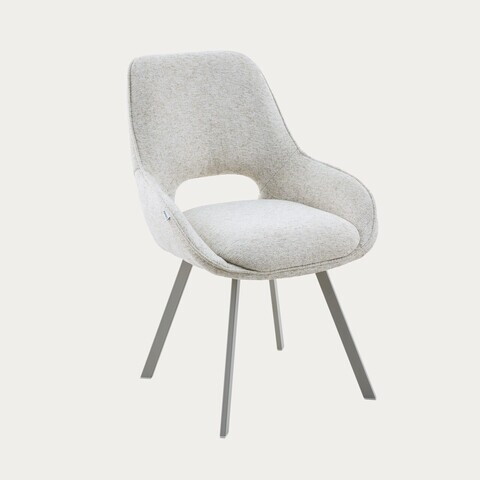 Scaun Alagi, Homla, 57x63x82 cm, metal/poliester, bej