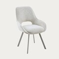 Scaun Alagi, Homla, 57x63x82 cm, metal/poliester, bej