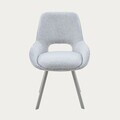 Scaun Alagi, Homla, 57x63x82 cm, metal/poliester, gri deschis
