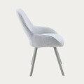 Scaun Alagi, Homla, 57x63x82 cm, metal/poliester, gri deschis