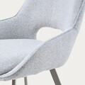 Scaun Alagi, Homla, 57x63x82 cm, metal/poliester, gri deschis