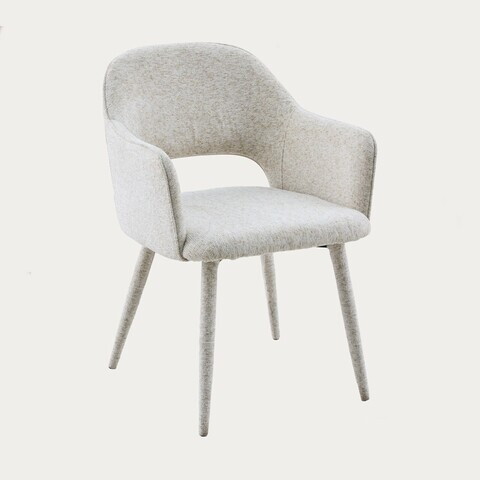Scaun Conte, Homla, 55x62x85 cm, metal/poliester, bej