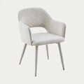 Scaun Conte, Homla, 55x62x85 cm, metal/poliester, bej