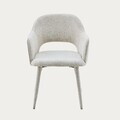 Scaun Conte, Homla, 55x62x85 cm, metal/poliester, bej