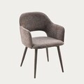 Scaun Conte, Homla, 55x62x85 cm, metal/poliester, maro