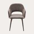 Scaun Conte, Homla, 55x62x85 cm, metal/poliester, maro