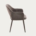 Scaun Conte, Homla, 55x62x85 cm, metal/poliester, maro