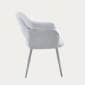 Scaun Conte, Homla, 55x62x85 cm, metal/poliester, gri deschis
