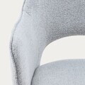Scaun Conte, Homla, 55x62x85 cm, metal/poliester, gri deschis