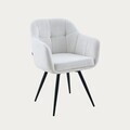 Scaun Comodo, Homla, 59x58x84 cm, metal/poliester, ecru