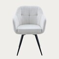 Scaun Comodo, Homla, 59x58x84 cm, metal/poliester, ecru