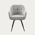 Scaun Comodo, Homla, 59x58x84 cm, metal/poliester, bej