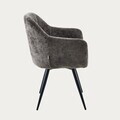 Scaun Comodo, Homla, 59x58x84 cm, metal/poliester, maro inchis