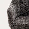 Scaun Comodo, Homla, 59x58x84 cm, metal/poliester, maro inchis