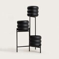 Suport pentru flori Buuble, Homla, 36x25x60 cm, metal, negru