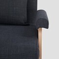 Canapea extensibila 1 loc Calore, Homla, 117x90x82 cm, lemn/poliester, gri inchis