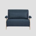Canapea extensibila 1 loc Calore, Homla, 117x90x82 cm, lemn/poliester, albastru inchis