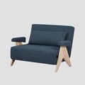 Canapea extensibila 1 loc Calore, Homla, 117x90x82 cm, lemn/poliester, albastru inchis