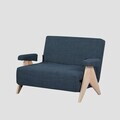 Canapea extensibila 1 loc Calore, Homla, 117x90x82 cm, lemn/poliester, albastru inchis