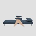 Canapea extensibila 1 loc Calore, Homla, 117x90x82 cm, lemn/poliester, albastru inchis