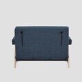 Canapea extensibila 1 loc Calore, Homla, 117x90x82 cm, lemn/poliester, albastru inchis