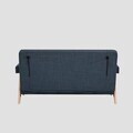 Canapea extensibila 2 locuri Calore, Homla, 157x90x82 cm, lemn/poliester, albastru inchis
