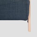 Canapea extensibila 2 locuri Calore, Homla, 157x90x82 cm, lemn/poliester, albastru inchis