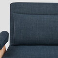 Canapea extensibila 2 locuri Calore, Homla, 157x90x82 cm, lemn/poliester, albastru inchis