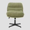 Scaun de birou rotativ Cordivo, Homla, 66x71x83 cm, metal/poliester/bumbac, verde olive