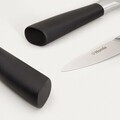 Set 3 cutite Liba, Homla, inox/plastic, negru