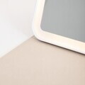 Oglinda cosmetica cu iluminare LED, Narave, Homla, 20x23x1.5 cm, plastic/sticla, bej