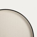 Set 4 farfurii intinse Azra, Homla, 27.5 cm, ceramica, bej/negru